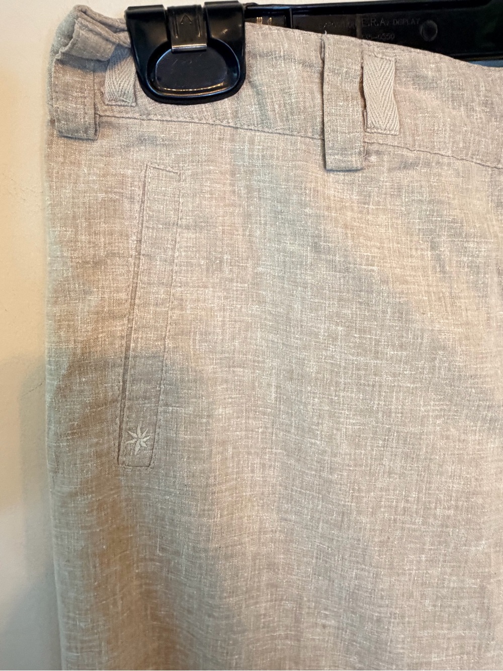 Boutique Hemp Blend Coastal Resort Shorts Neutral Oatmeal Quiet Luxury - Picture 3 of 8